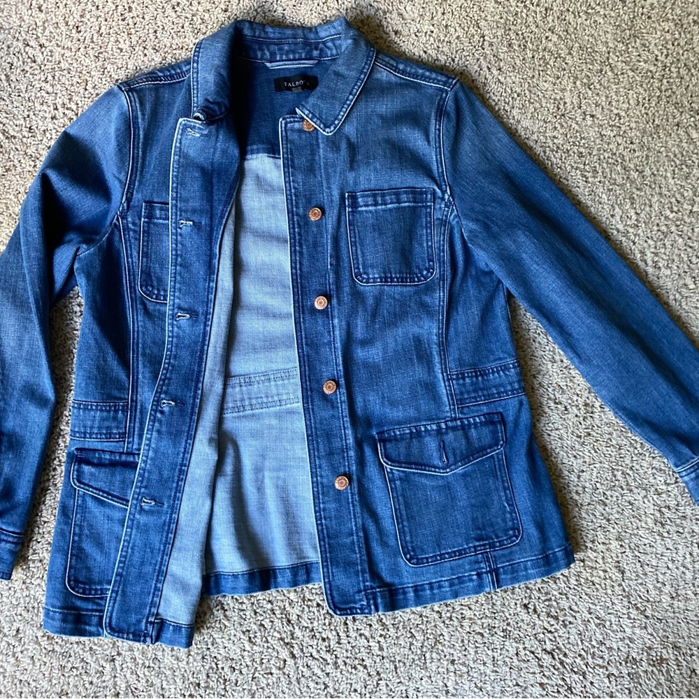 Talbots Jean Jacket Womens Size Large